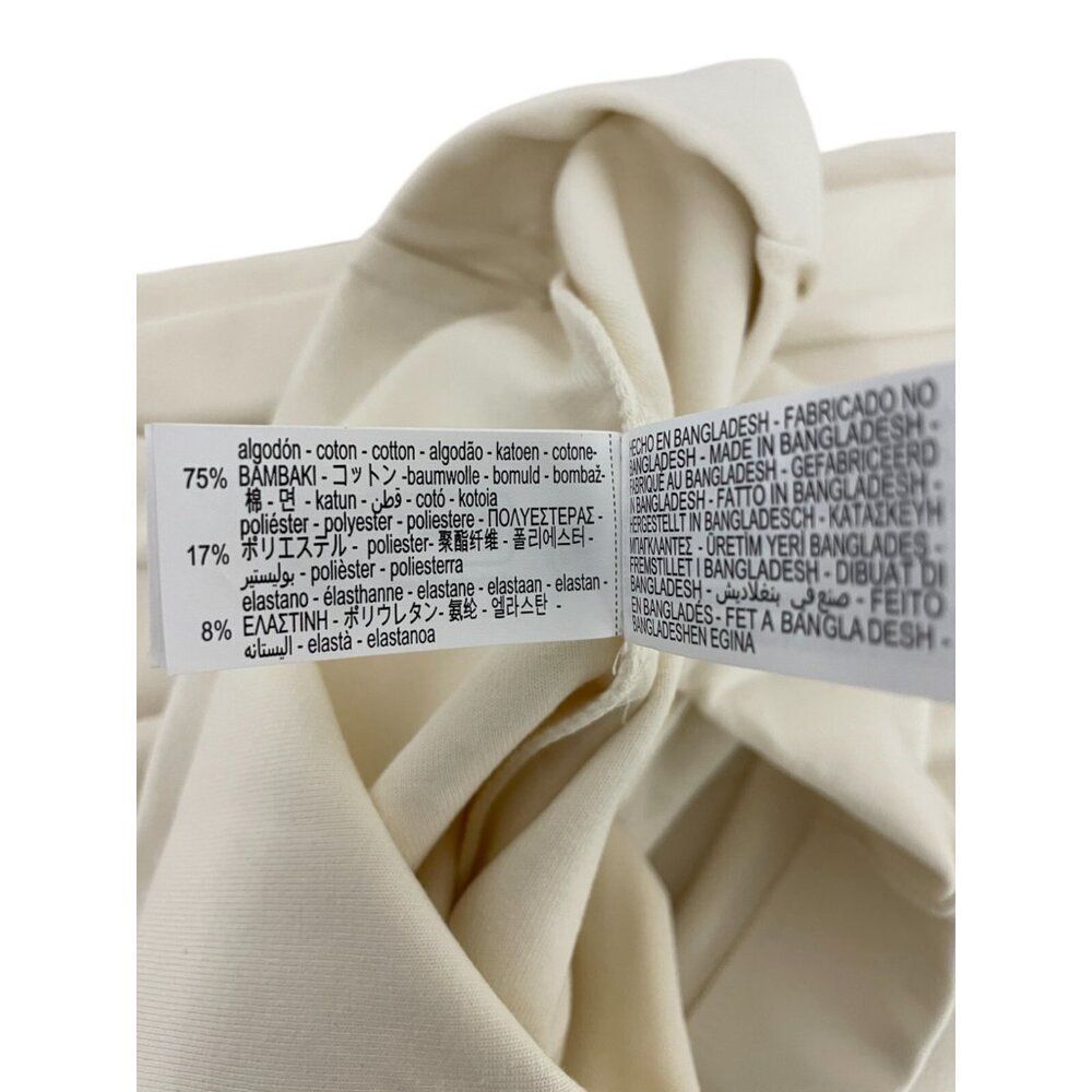 Zara Women Dress Pants L off White Wide Leg Interlock Knit Trousers 3641/860 NWT - Picture 10 of 14